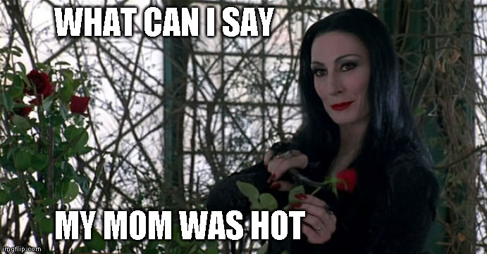 Addams Family | WHAT CAN I SAY MY MOM WAS HOT | image tagged in addams family | made w/ Imgflip meme maker