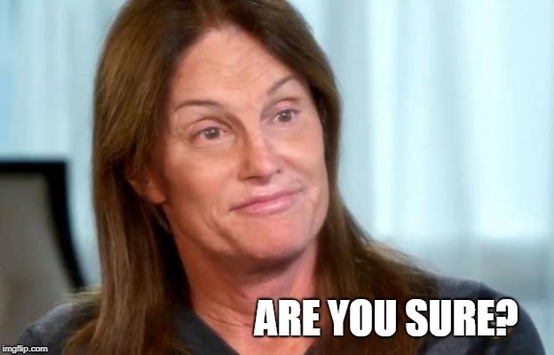 Bruce Jenner | ARE YOU SURE? | image tagged in bruce jenner | made w/ Imgflip meme maker