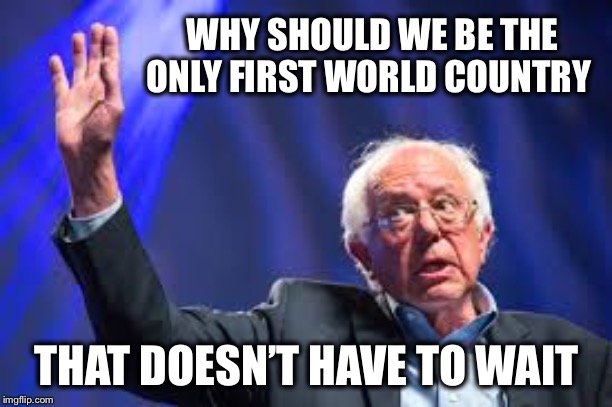 WHY SHOULD WE BE THE ONLY FIRST WORLD COUNTRY THAT DOESN’T HAVE TO WAIT | made w/ Imgflip meme maker