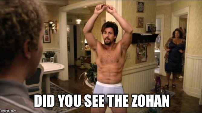 zohan | DID YOU SEE THE ZOHAN | image tagged in zohan | made w/ Imgflip meme maker