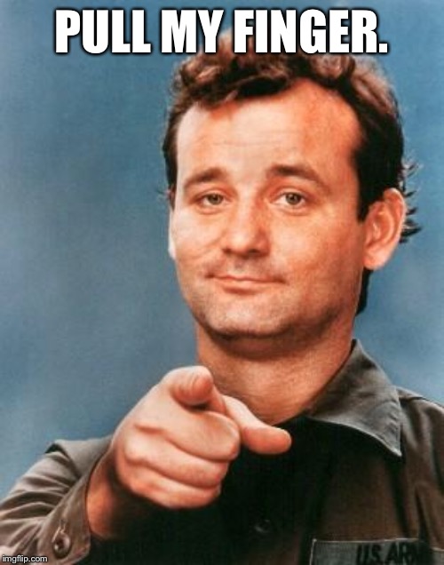 Bill Murray You're Awesome | PULL MY FINGER. | image tagged in bill murray you're awesome,pull my finger | made w/ Imgflip meme maker