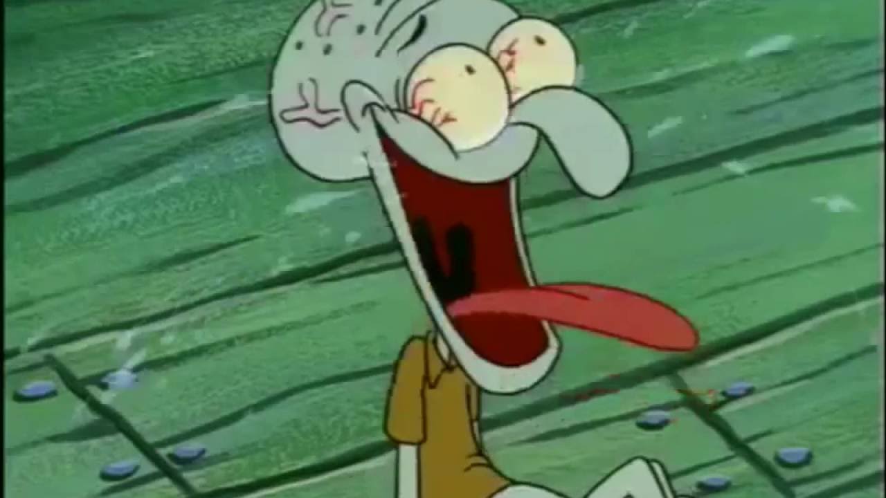 High Quality LAUGHING SQUIDWARD Blank Meme Template