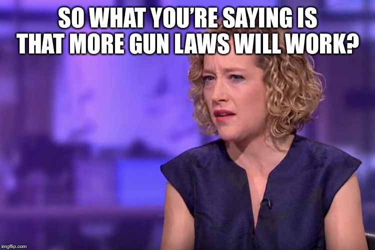 Jordan Peterson - so what you're saying | SO WHAT YOU’RE SAYING IS THAT MORE GUN LAWS WILL WORK? | image tagged in jordan peterson - so what you're saying | made w/ Imgflip meme maker