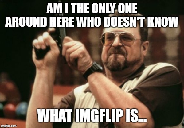 Am I The Only One Around Here Meme | AM I THE ONLY ONE AROUND HERE WHO DOESN'T KNOW; WHAT IMGFLIP IS... | image tagged in memes,am i the only one around here | made w/ Imgflip meme maker