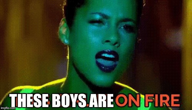 alicia keys this girl is on fire | THESE BOYS ARE | image tagged in alicia keys this girl is on fire | made w/ Imgflip meme maker
