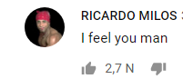 Ricardo Milos Comment Blank Meme Template