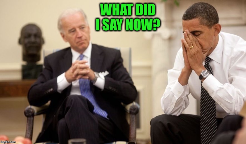 Biden Obama | WHAT DID I SAY NOW? | image tagged in biden obama | made w/ Imgflip meme maker