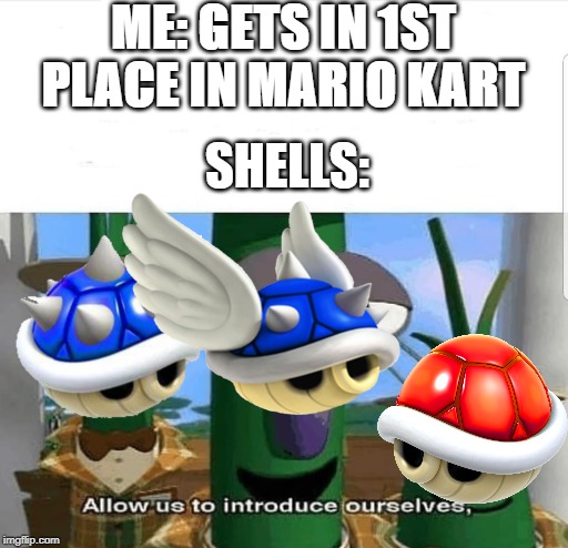 The face you make when you see that icon on your screen and hear the alarm... | image tagged in mariokart,mario,shell | made w/ Imgflip meme maker