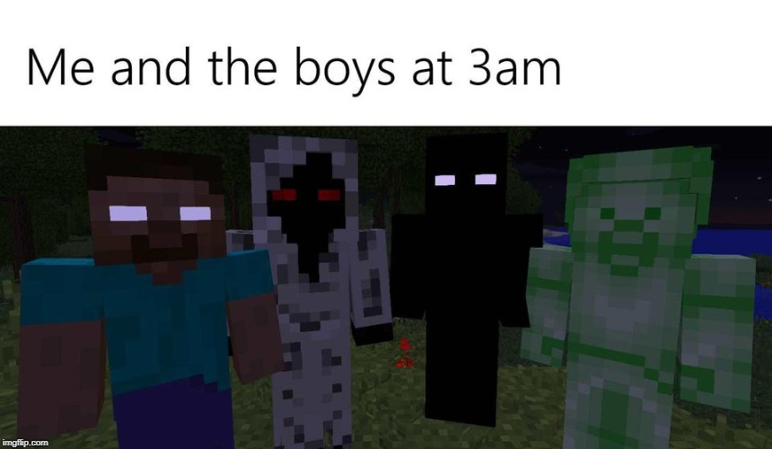 (GONE WRONG) | image tagged in herobrine,minecraft,3 am,creepypasta | made w/ Imgflip meme maker