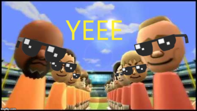 Me and the Boys in Wii Sports | image tagged in wii sports yeee,pixel shades | made w/ Imgflip meme maker