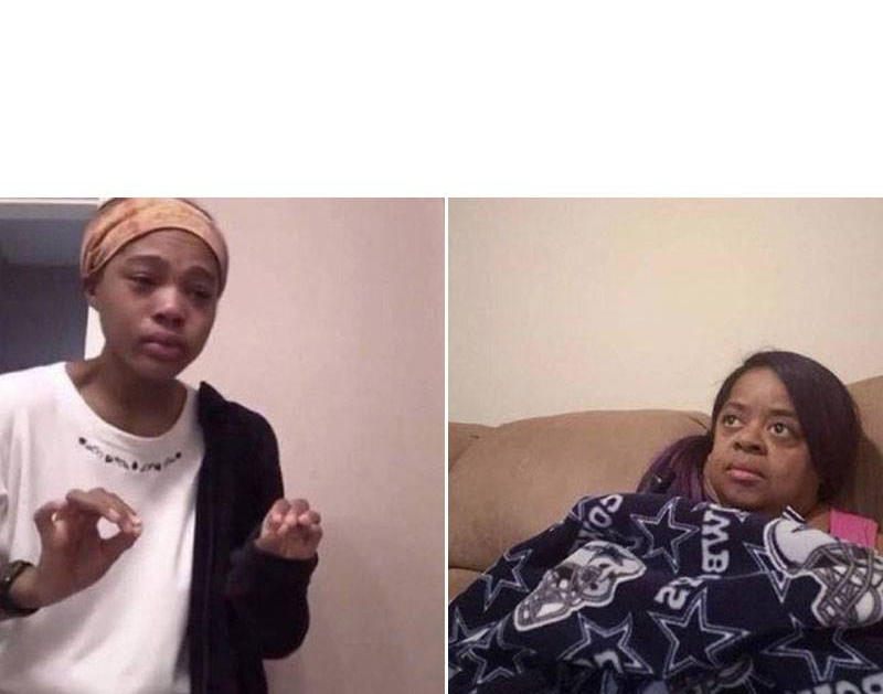 Lecturing mom Blank Meme Template