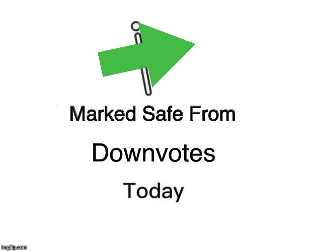 Marked Safe From Meme | Downvotes | image tagged in memes,marked safe from | made w/ Imgflip meme maker