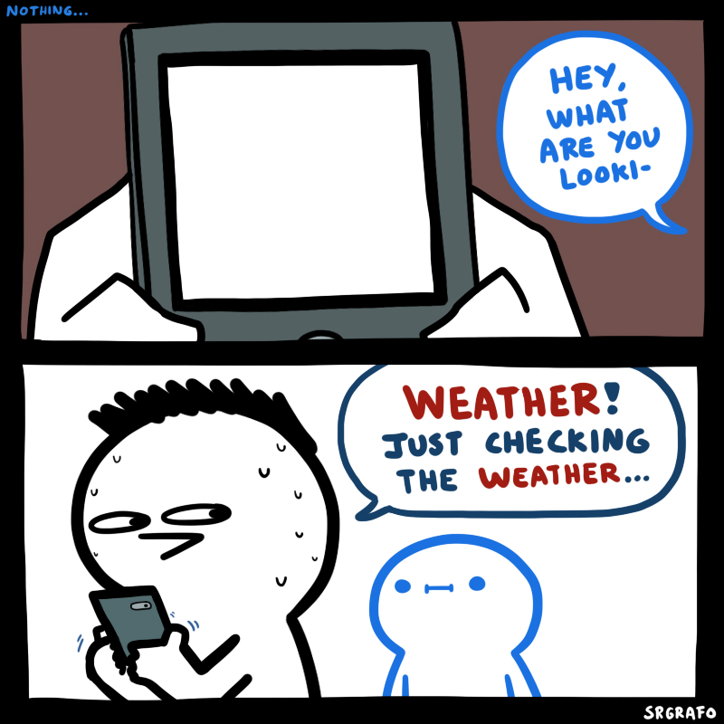 Just checking the weather.. Blank Meme Template