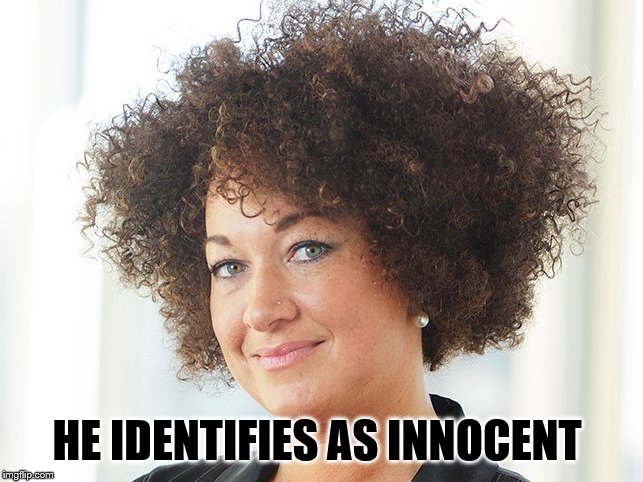 Self identify | HE IDENTIFIES AS INNOCENT | image tagged in self identify | made w/ Imgflip meme maker