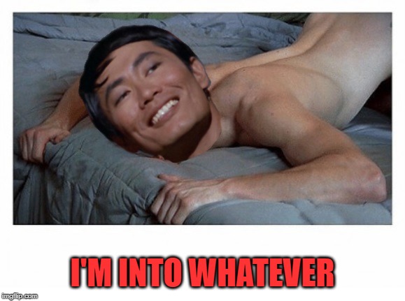 Sulu | I'M INTO WHATEVER | image tagged in sulu | made w/ Imgflip meme maker