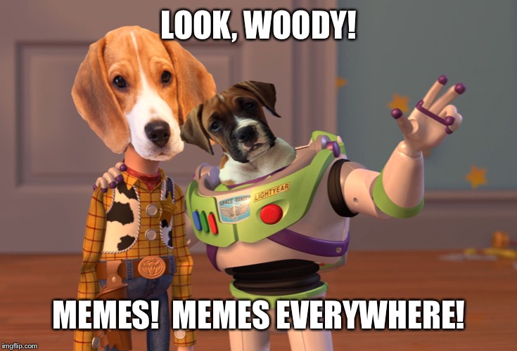 LOOK, WOODY! MEMES!  MEMES EVERYWHERE! | made w/ Imgflip meme maker