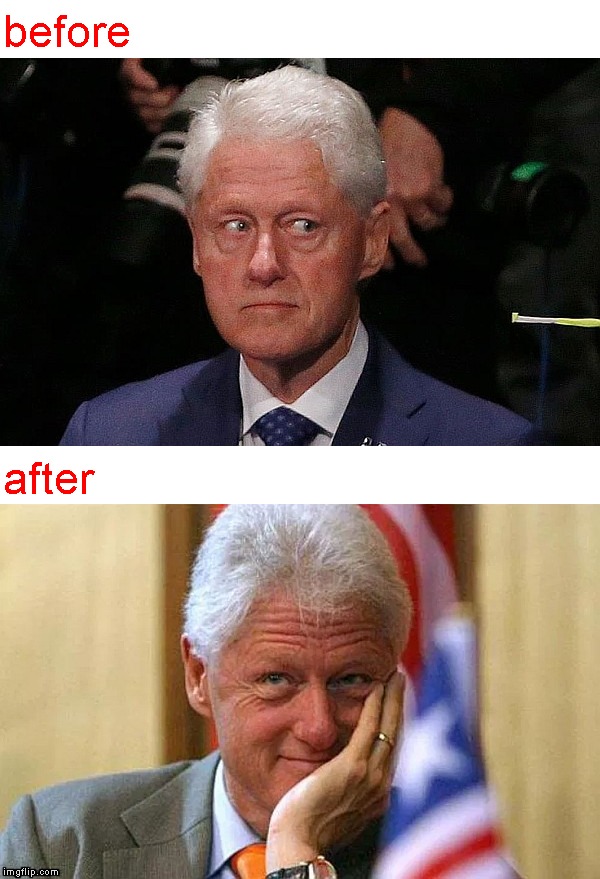Epstein Suicide | before; after | image tagged in memes,bill clinton,jeffrey epstein,suicide,lolita express | made w/ Imgflip meme maker