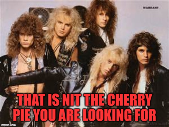 Warrant | THAT IS NIT THE CHERRY PIE YOU ARE LOOKING FOR | image tagged in warrant | made w/ Imgflip meme maker