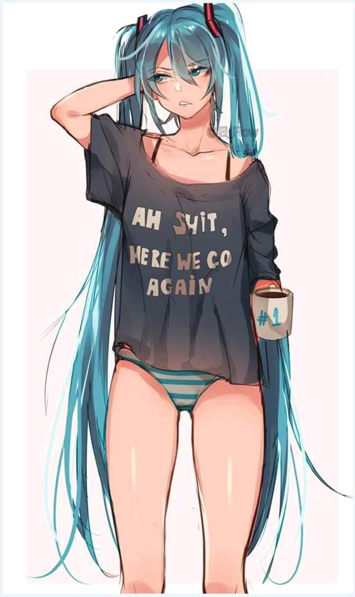 Miku on Monday morning Blank Meme Template