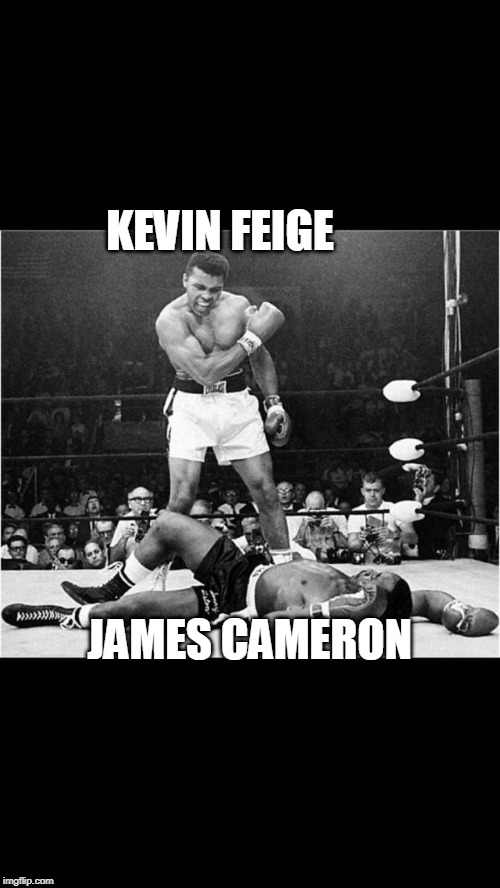 Fight Night | KEVIN FEIGE; JAMES CAMERON | image tagged in fight night | made w/ Imgflip meme maker
