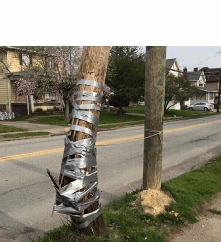 High Quality Pole Held With Duct Tape Blank Meme Template