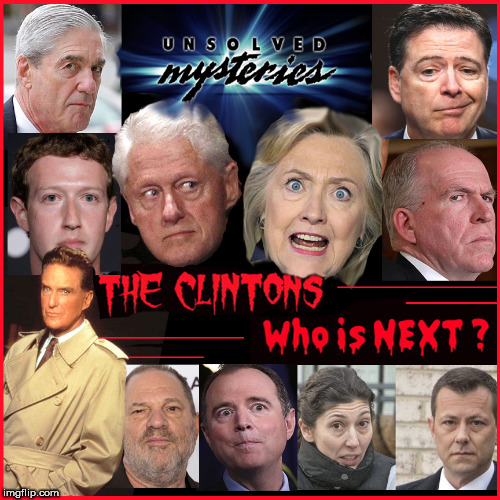 THE CLINTONS...who will die next ? | image tagged in bill clinton,hillary clinton,murderers,lol,political meme,jeffrey epstein | made w/ Imgflip meme maker