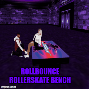 ROLLBOUNCE ROLLERSKATE BENCH | image tagged in gifs | made w/ Imgflip images-to-gif maker