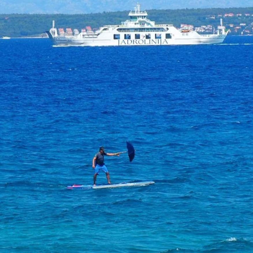 Surfboard guy Blank Meme Template