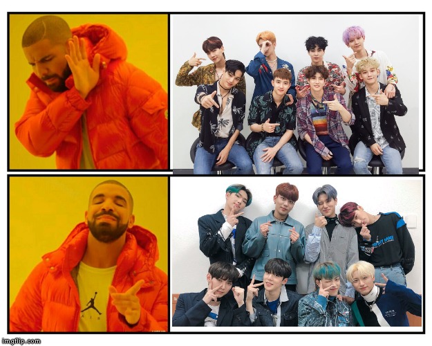 Let's go Ateez! Get lost EXO! | image tagged in drakeposting,kpop,exo,ateez | made w/ Imgflip meme maker