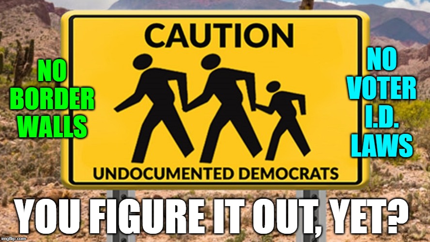 Here.... Let Me Help You | NO VOTER I.D. LAWS; NO BORDER WALLS; YOU FIGURE IT OUT, YET? | image tagged in vince vance,democrats,voter fraud,illegal immigration,undocumented migrants,voter id | made w/ Imgflip meme maker