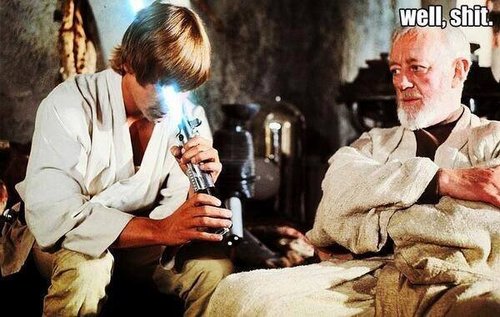 High Quality Luke Skywalker Lightsaber Blank Meme Template