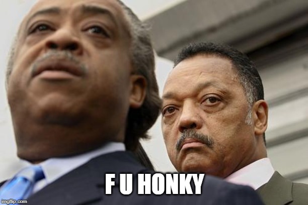 Al Sharpton and Jesse Jackson are not amused | F U HONKY | image tagged in al sharpton and jesse jackson are not amused | made w/ Imgflip meme maker