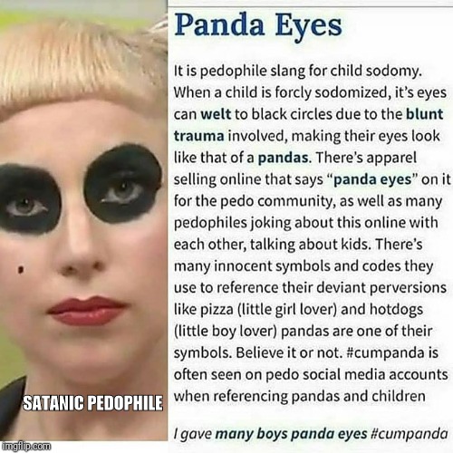Lady Gaga satanic pedophile | SATANIC PEDOPHILE | image tagged in lady gaga satanic pedophile | made w/ Imgflip meme maker