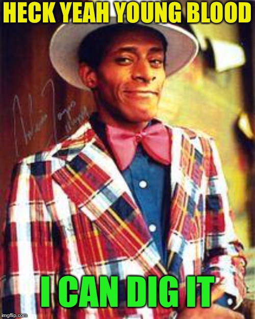 huggy bear good morning  | HECK YEAH YOUNG BLOOD I CAN DIG IT | image tagged in huggy bear good morning | made w/ Imgflip meme maker