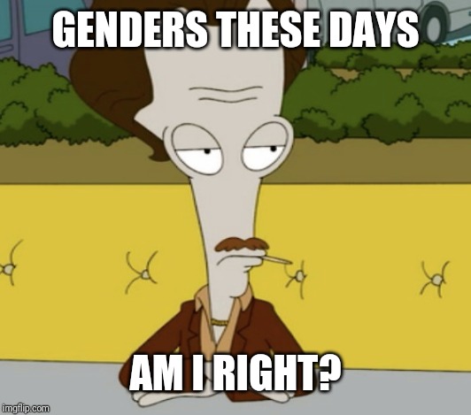 GENDERS THESE DAYS AM I RIGHT? | made w/ Imgflip meme maker