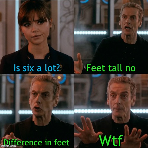 Is Four A Lot | Is six a lot? Feet tall no Difference in feet Wtf | image tagged in is four a lot | made w/ Imgflip meme maker