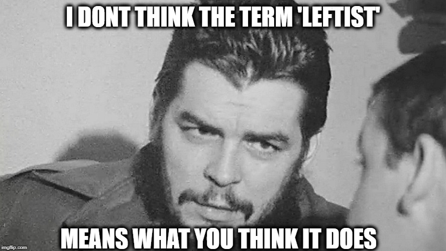 Che | I DONT THINK THE TERM 'LEFTIST' MEANS WHAT YOU THINK IT DOES | image tagged in che | made w/ Imgflip meme maker