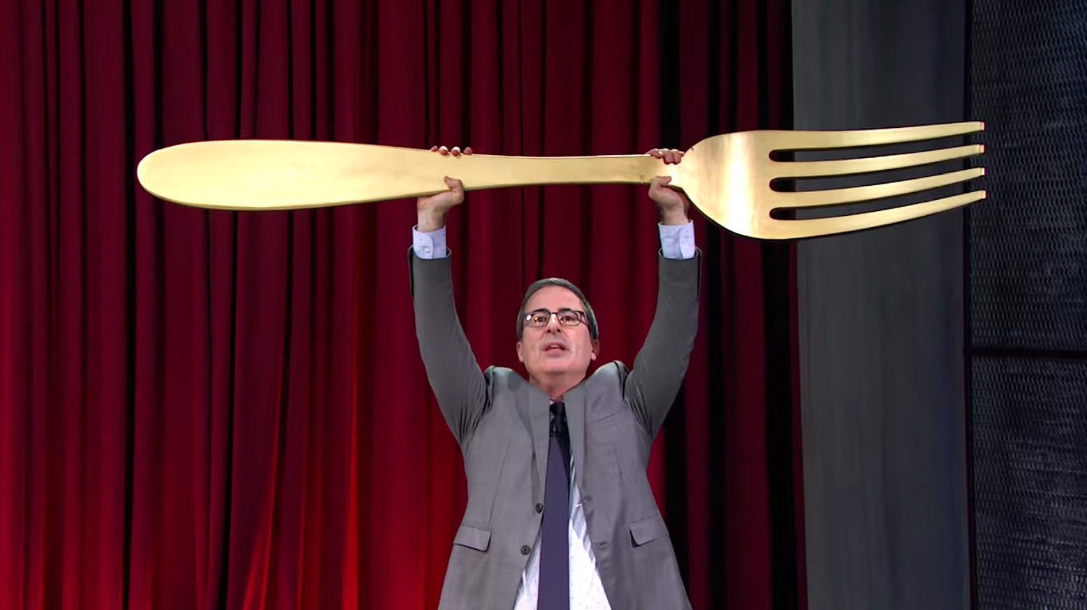 John Oliver has a fork Blank Meme Template