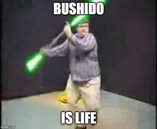 Star Wars Kid | BUSHIDO; IS LIFE | image tagged in star wars kid | made w/ Imgflip meme maker