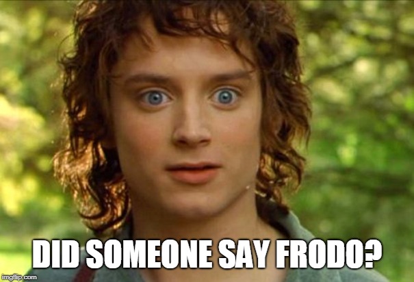 Surpised Frodo Meme | DID SOMEONE SAY FRODO? | image tagged in memes,surpised frodo | made w/ Imgflip meme maker