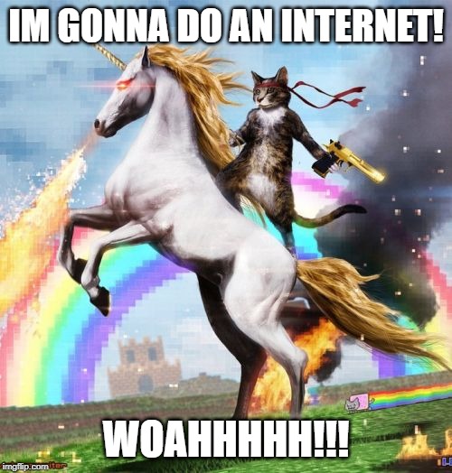 Welcome To The Internets | IM GONNA DO AN INTERNET! WOAHHHHH!!! | image tagged in memes,welcome to the internets | made w/ Imgflip meme maker
