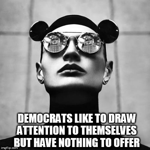 Democrat | DEMOCRATS LIKE TO DRAW ATTENTION TO THEMSELVES BUT HAVE NOTHING TO OFFER | image tagged in democrat | made w/ Imgflip meme maker