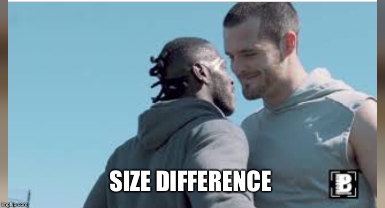 SIZE DIFFERENCE | image tagged in memes,antonio brown,the diva,nfl | made w/ Imgflip meme maker