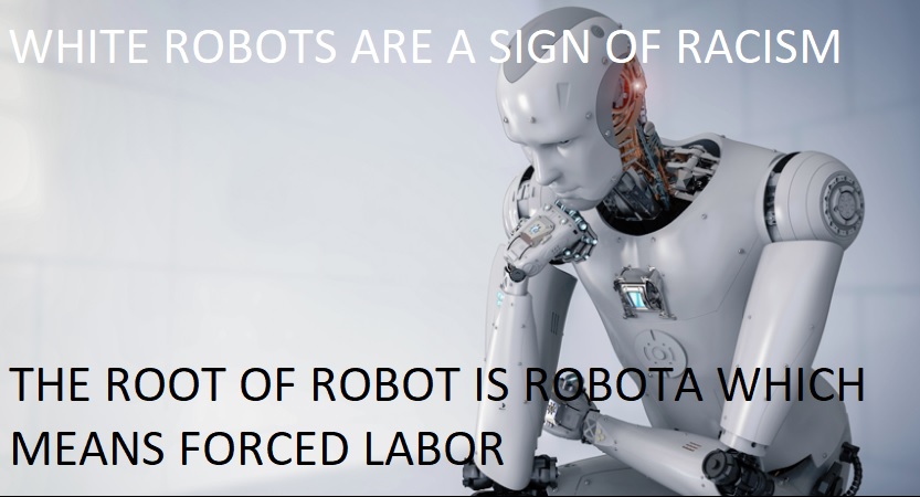 High Quality Robot Thinking Blank Meme Template