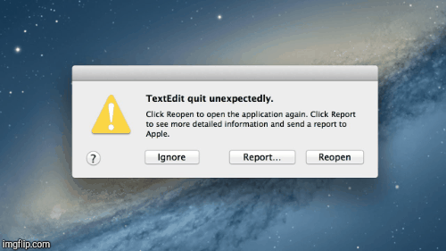 Mac OS X Crash! | image tagged in gifs,crash | made w/ Imgflip images-to-gif maker
