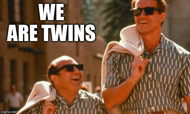 twins | WE ARE TWINS | image tagged in twins | made w/ Imgflip meme maker