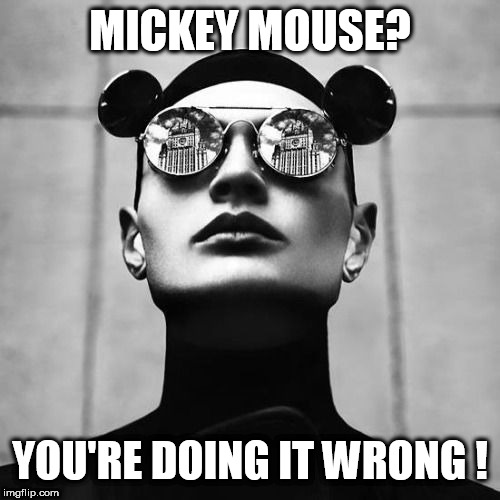 Democrat | MICKEY MOUSE? YOU'RE DOING IT WRONG ! | image tagged in democrat | made w/ Imgflip meme maker