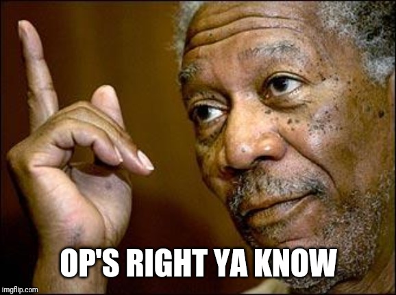 This Morgan Freeman | OP'S RIGHT YA KNOW | image tagged in this morgan freeman | made w/ Imgflip meme maker