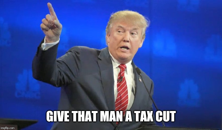 Donald Trump That Guy Right There | GIVE THAT MAN A TAX CUT | image tagged in donald trump that guy right there | made w/ Imgflip meme maker