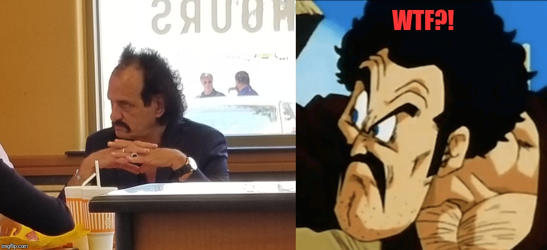 WTF?! | image tagged in dragon ball z,doppelgnger,mr satan | made w/ Imgflip meme maker
